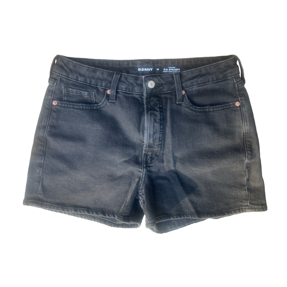 Women’s Old Navy Blue Denim High-Rise Jean OG Straight Secret Pockets Size 10